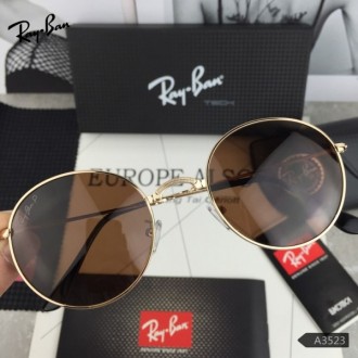 Men's Women's Ray Ban Floding Polarized Sunglasses Brown