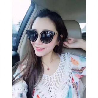 Chrome Hearts Sunglasses Chuntepar Oversized Round Frame Black Lenses