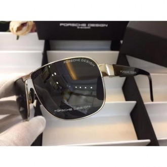 Mens Porsche Design Sunglasses Silver Black