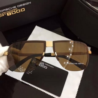 Porsche Design Sunglasses Foldable Eyewear Gold Brown