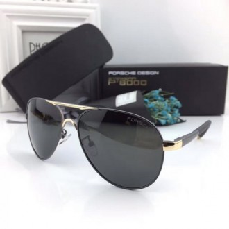 Porsche Design Gold P'8000 Sunglasses Black