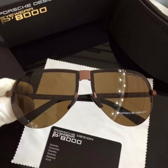 Porsche Design Foldable Sunglasses Black Gold Brown