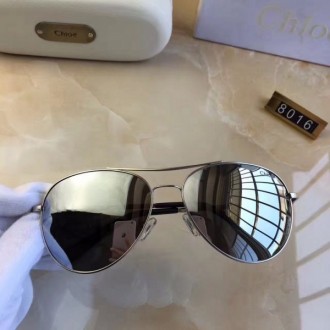 Chrome Hearts Polarized Aviator Sunglasses Shiny Gray Lenses