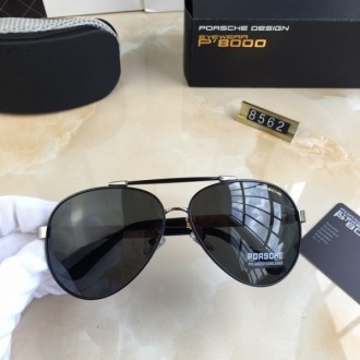 Mens Porsche Design P8562 Sunglasses Black Silver
