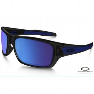 Oakley Turbine Sunglasses Black Frame Blue Lens