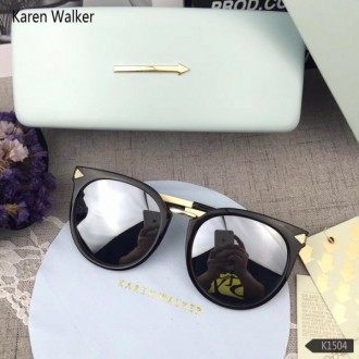 Women's Karen Walker Eyewear 1504 Shiny Black Lenses