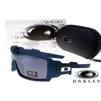  Oakley Oil Drum Sunglasses Dark Blue Frame Gray Lens OAKLEY201567342