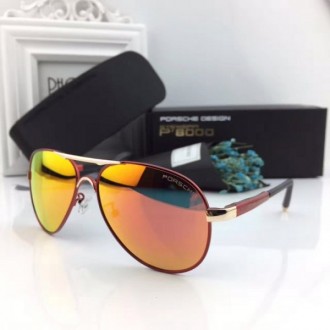 Porsche Design Gold P'8000 Sunglasses Red