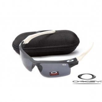 Cheap Oakley Fast Jacket Sunglasses Reluster Black Frame Gray Lens For Sale