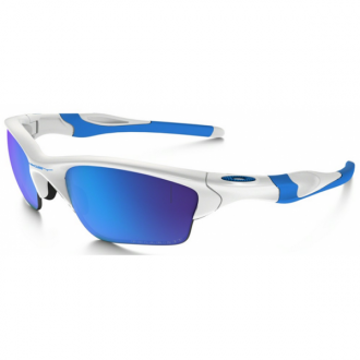 Cheap Oakley Half Jacket Sunglasses White Blue Frame Blue Lens USA