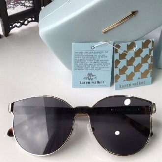Men's Women's Karen Walker Sunglasses Havana Legs Black