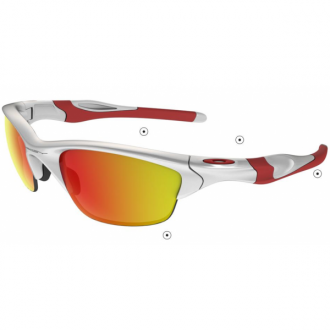 Replica Oakley Half Jacket Sunglasses White Red Frame Fire Yellow Lens For Sale Australia
