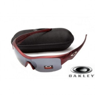  Oakley Straight Jacket Sunglasses Wine Red Frame Gray Lens OAKLEY201567213