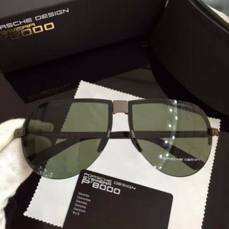 Porsche Design Foldable Sunglasses Silver Army Green