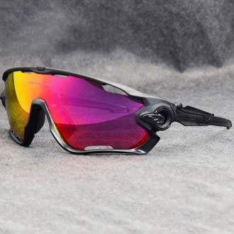 Oakley Sunglasses Jawbreaker Matt black Frame fire Iridium Lens black logo