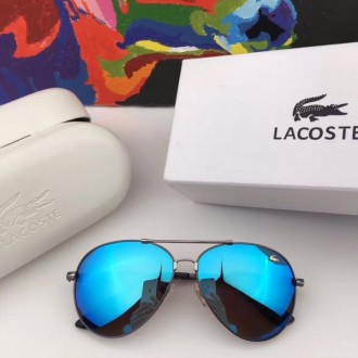 Men's Women's Lacoste L185 Sunglasses Blue Mirror