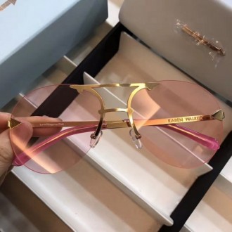 Authentic Karen Walker Round Jelly Sunglasses Pink Lenses