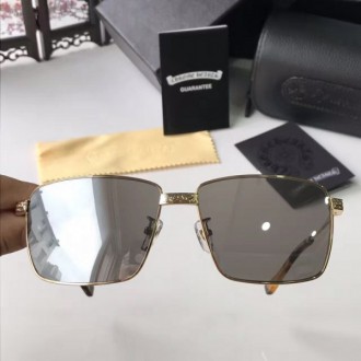 Chrome Hearts Fashion Sunglasses H1025 Gray Lenses Gold Frame