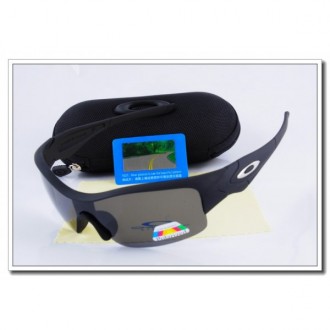 Cheap Oakley Straight Jacket Polarized Sunglasses Black Frame Slate grey Iridium Lens Sale