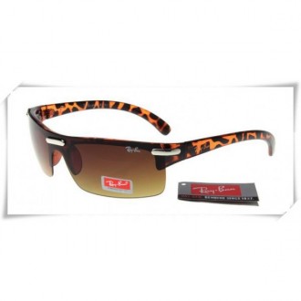 Ray Ban RB1065 Sunglasses Leopard Frame Brown Gradient Lens