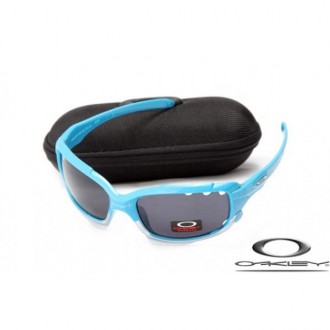  Oakley Jawbone Sunglasses Blue Frame Gray Lens