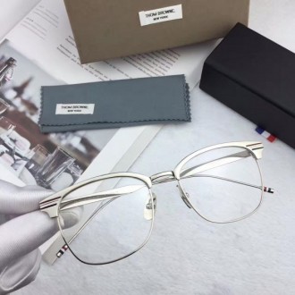 Thom Browne TB104 Square Frame Glasses Silver Frame