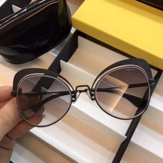 Fendi FF 0247S Authentic Sunglasses Brown Lenses Black Frame