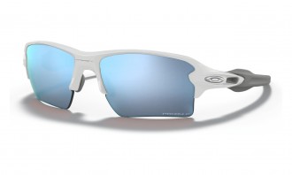 Oakley Flak 2.0 Xl Sunglasses Polished White Frame Prizm Deep Water Polarized Lens