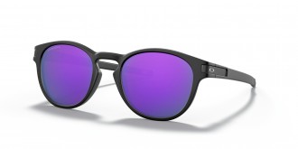 Oakley Latch Low Bridge Fit sunglasses Matte Black frame Prizm Violet lens