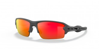 Oakley Flak 2.0 Low Bridge Fit sunglasses Steel frame Prizm Ruby lens