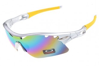 Oakley radar path photochromic sunglasses in silver / fire iridium