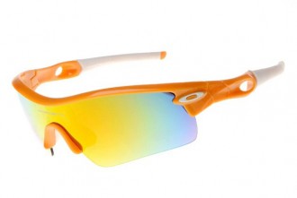Oakley radar path sunglasses in orange flare / fire iridium