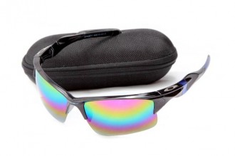 Oakley half jacket 2.0 sunglass polished black / fire iridium