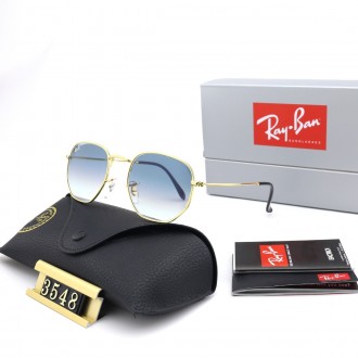 Ray Ban RB3548 Sunglasses Gradient  Blue/Gold with Black