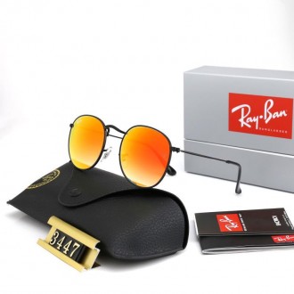 Ray Ban RB3447 Sunglasses Hyper Orange/Black