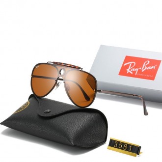 Ray Ban RB3581 Sunglasses Mirror Brown/Tortoise with Brown