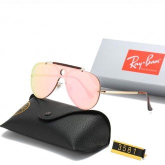 Ray Ban RB3581 Sunglasses Mirror Rose/Tortoise with Gold