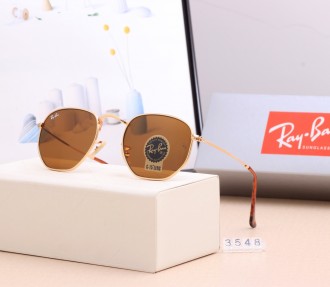 Ray Ban RB3548 Sunglasses Brown/Gold with Brown