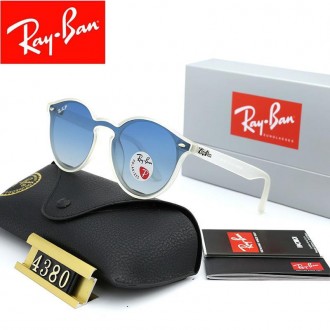 Ray Ban RB4380 Sunglasses Light Blue/White