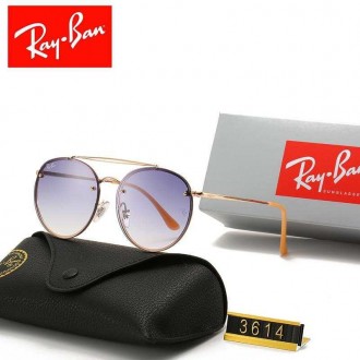 Ray Ban RB3614 Sunglasses Purple/Gold with Yellow
