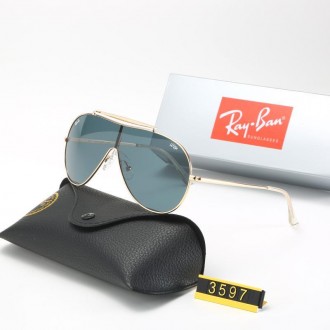 Ray Ban RB3597 Sunglasses Blue/Gold