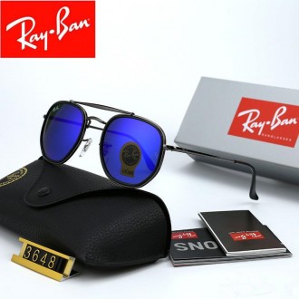 Ray Ban RB3648 Sunglasses Mirror Dark Blue/Black