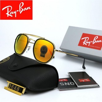 Ray Ban RB3648 Sunglasses Mirror Yellow/Gold with Black