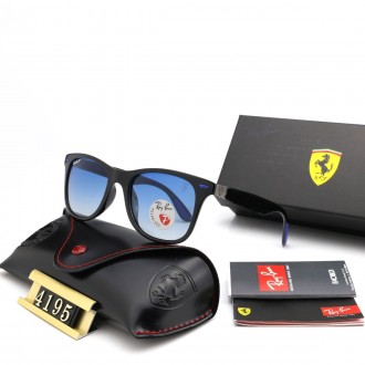 Ray Ban RB4195 Sunglasses Blue/Black with Blue