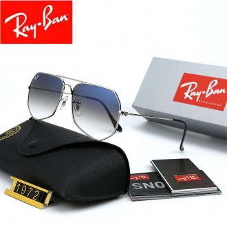 Ray Ban RB1972 Sunglasses Gradient Blue/Silver with Black