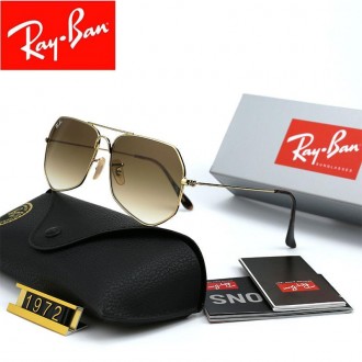 Ray Ban RB1972 Sunglasses Brown/Gold with Black