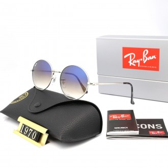 Ray Ban RB1970 Sunglasses Gradient Blue/Sliver with Black