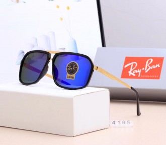 Ray Ban RB4185 Sunglasses Dark Blue/Gold with Black