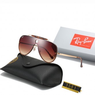 Ray Ban RB3581 Sunglasses Mirror Brown/Tortoise with Gold