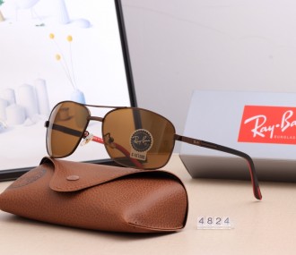 Ray Ban RB4824 Aviator Sunglasses Brown/Brown